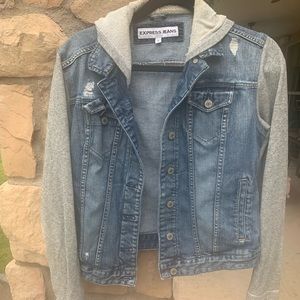 Express Distressed Jean Jacket